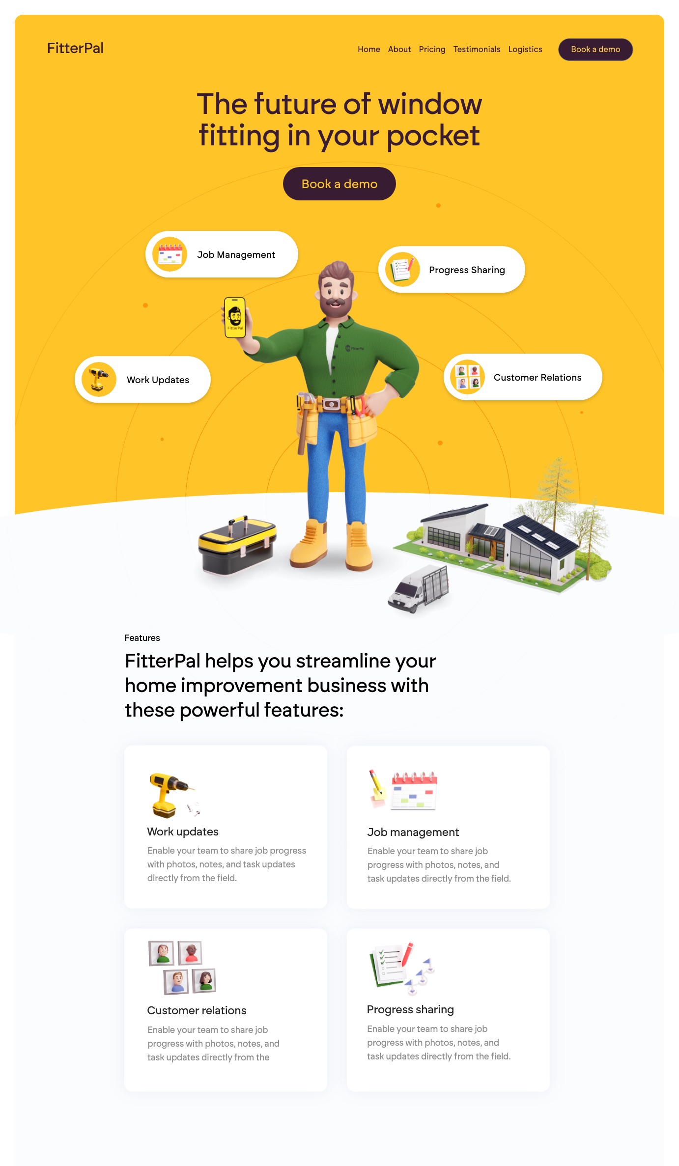 FitterPal website design