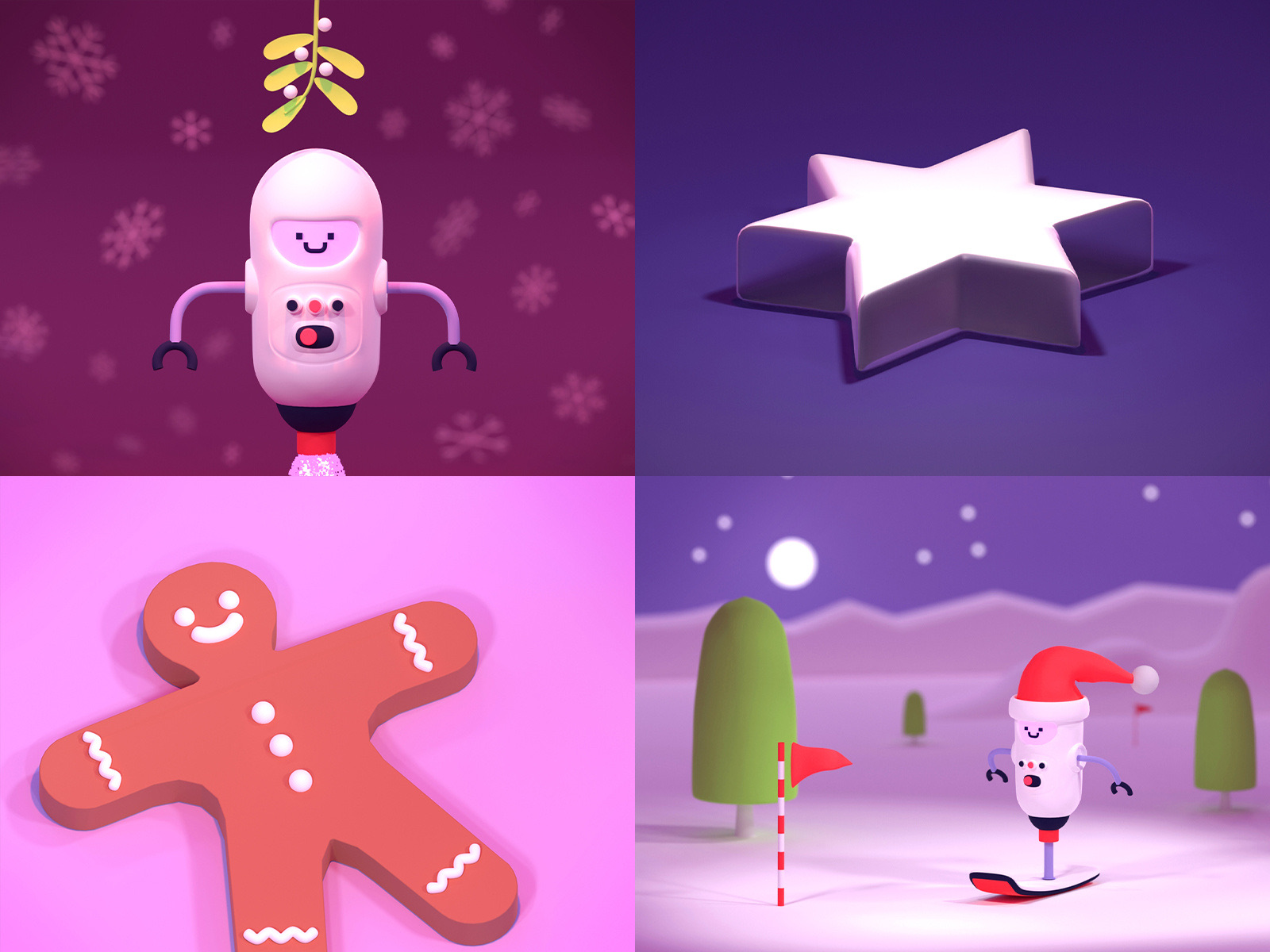 Mibex advent calendar 3d illustrations