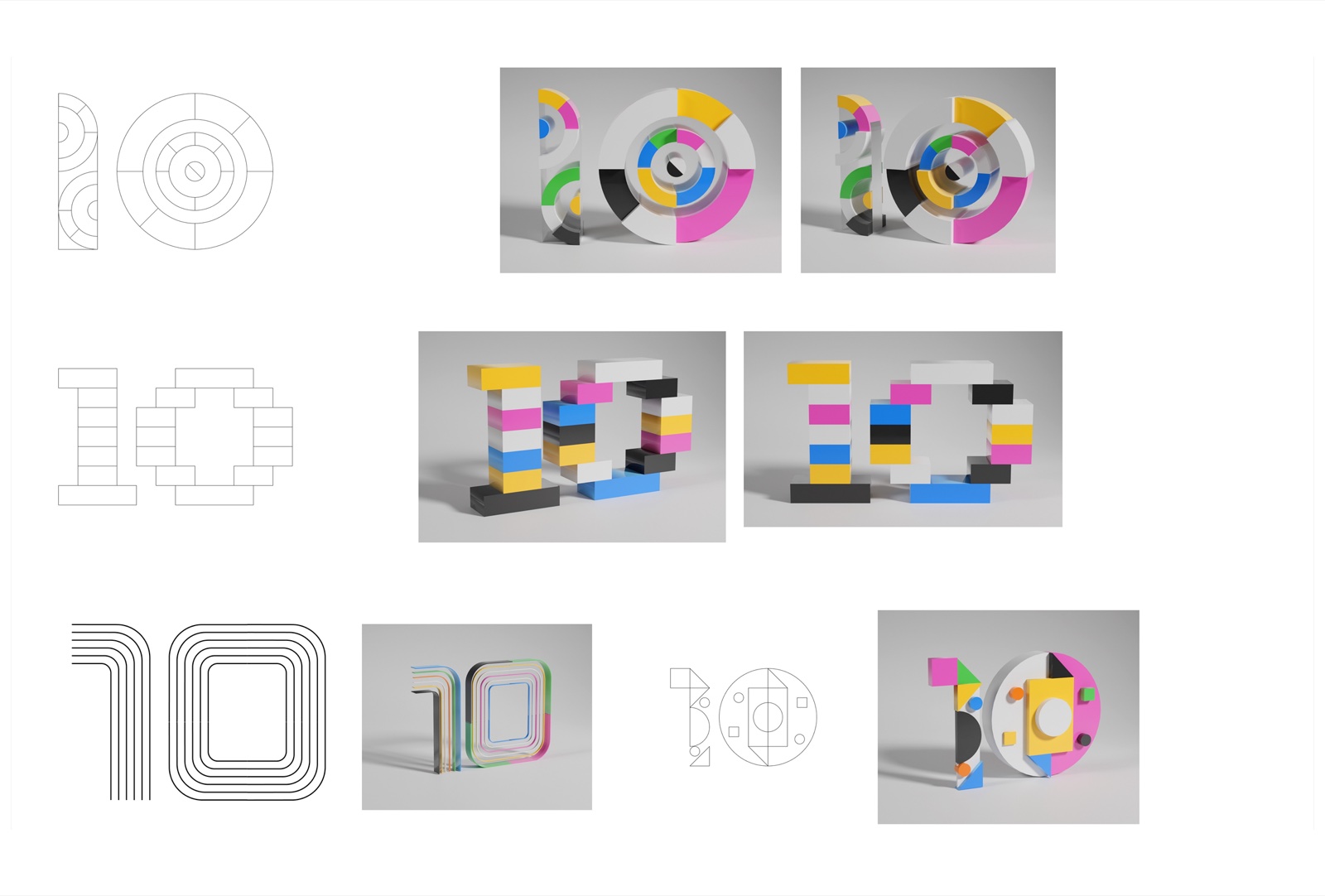 More award ideas, from vector sketches to 3d