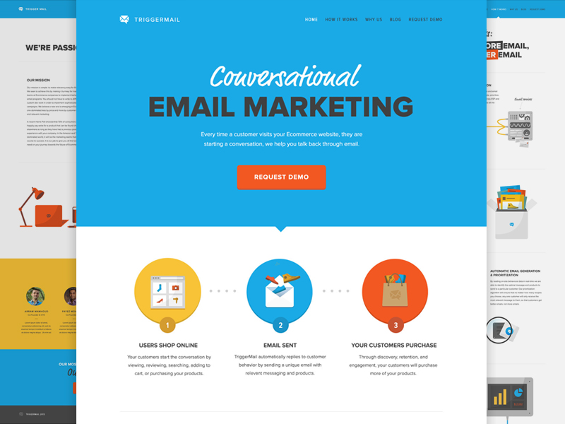 TriggerMail page designs