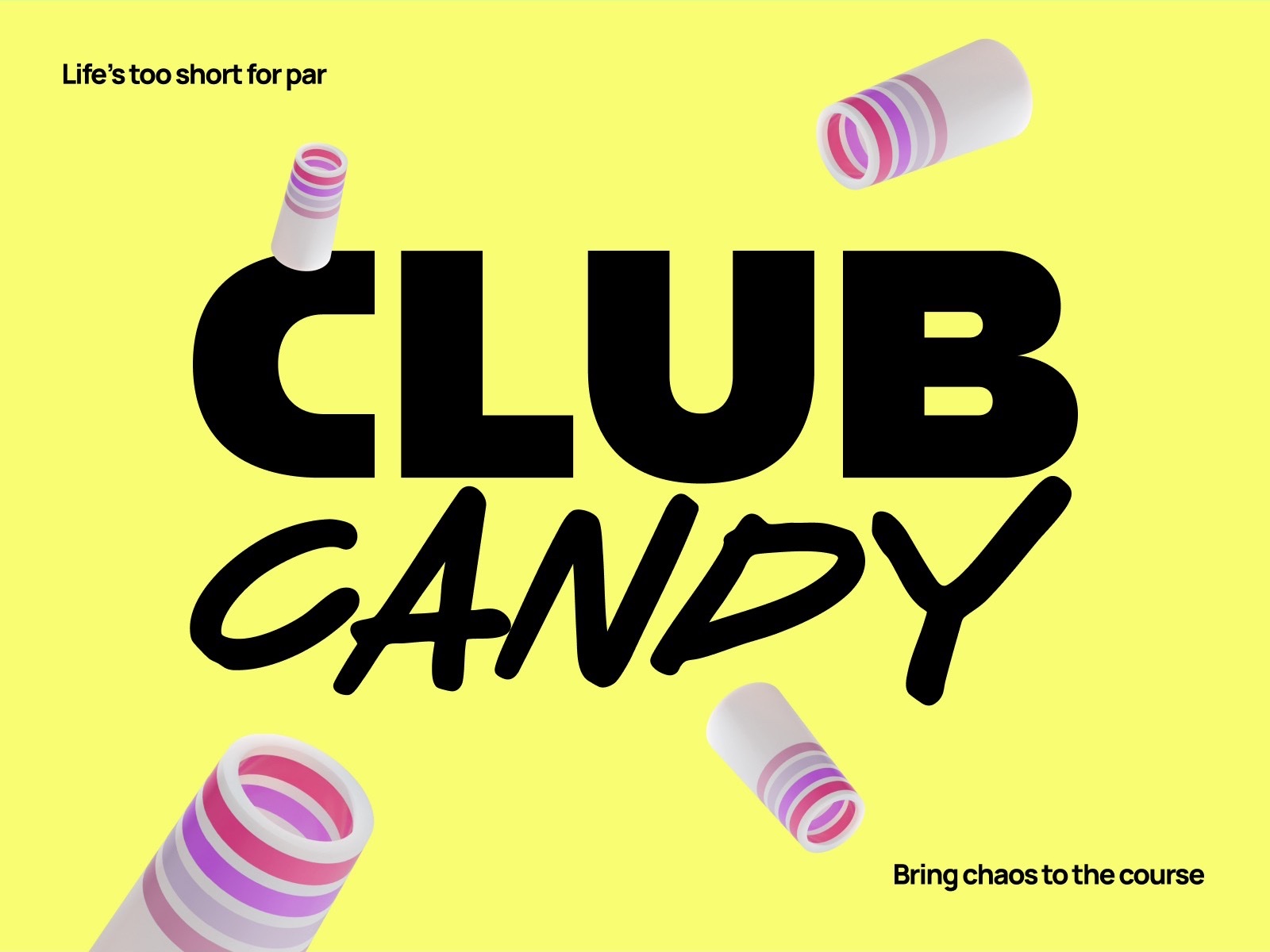 Club Candy 3d brand graphic
