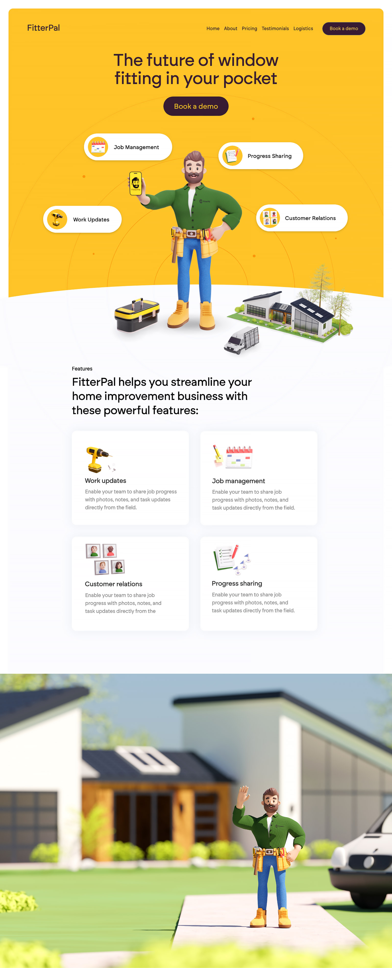 FitterPal branding and illustration